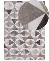 Eleganter Teppich Grau Geometrisches Muster 140 X 200 Cm Alaka