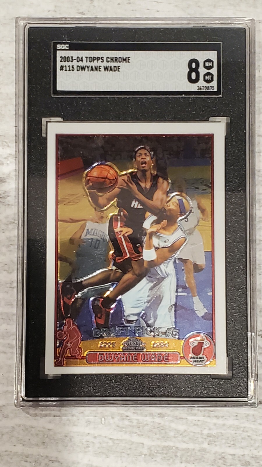 SGC 8 Rookie Dwyane Wade 2003-04 Topps Chrome Rc #115