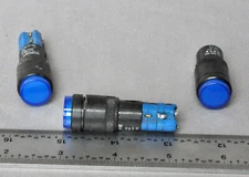 EAO 01-132 2 pcs.used  + 1 pc. EAO-01-030 indicator new, all blue caps