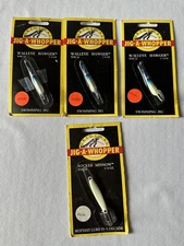 4 Vintage Original Jig-A-Whopper 1/4 Oz Jigs Walleye Hawger Rocker Minnows Glow