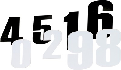 Moose Racing 4310-0673 Race Number 6in. No.3 - White