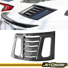 Fits 16-24 Chevy Camaro V2 Carbon Fiber Print Rear Window Louver Sun Shade Cover
