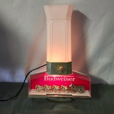 Vintage Budweiser Beer Lighted Sign Anheuser Busch King Clydesdales Wall Sconce