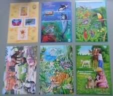 FRANCE LOT 6 BLOC timbres ANIMAUX OISEAUX FERME POISSONS ANNEES 2000 neufs**