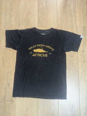 Atticus Black T Shirt Mens Size Small Deaf From Above Dead Bird Graphic  2001 Y2K UK