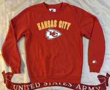 VTG Starter NFL Kansas City Chiefs Crewneck Men s M Red Football Sweatshirt 90 s