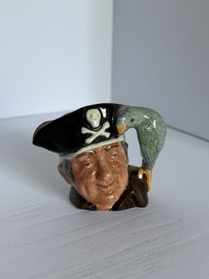 Royal Doulton Long John Silver Character 2 1/2''  Mini Toby Jug     D 6512  1951 