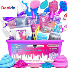 Slime Making Kit - Multicolor, Glow-In-The-Dark, Bubble Gum Scent - DIY Unicorn