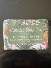 Hanalei Shimmer Soap Bar Tropical Flowers Coconut & Pineapple 4 OZ 113 G