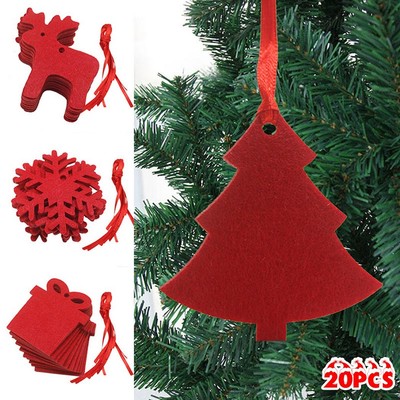 20 Stück Filz Hängeschmuck für Christbaumschmuck (63 Figuren)