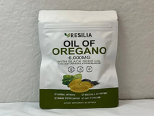 Resilia Oil of Oregano 6000mg with Black Seed Oil Softgels 60 Capsules 1xPk