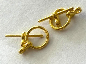 Jewelry Making Findings-Tibetan Style Toggle Clasps,  Antique Gold Tone  5ets