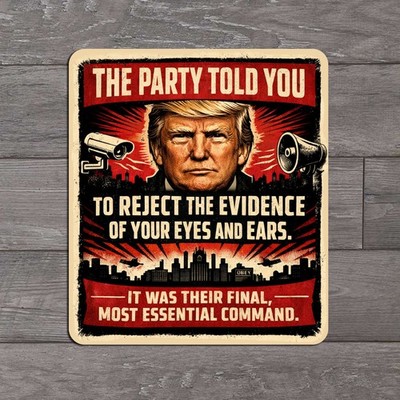 The Party Told You Die Cut Sticker George Orwell