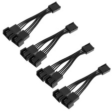 4PCS 1 to 2 Way 4 Pin PWM Fan Splitter Cable 5cm 12V Computer PC Case Fan Con...