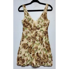 Y2K Forest Fairy Babydoll Bubble-Hem Sundress Small Romantic Cottage Coquette