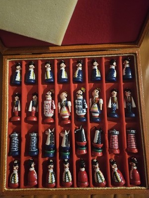 Vintage Schachfiguren Holz