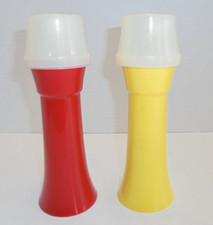 Vintage Tupperware Ketchup  Mustard Hourglass Pump Containers 718-12