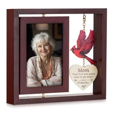 Memorial Gifts for Loss of Mom: Double 4x6 Photos, Cardinal Sympathy Picture ...