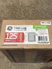 GE PowerMark Plus 125A 4-Space 8-Circuit 1-Phase Main Lug Breaker Panel TL412R1P