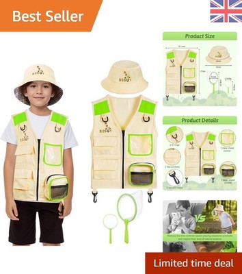 Jungen & Mädchen Outdoor Abenteuer Set - Explorer Weste & Zubehör für Spielspaß