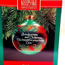 Hallmark Keepsake Ornament Grandparents Two Beautiful Ways to Say Love 1990