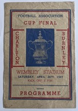 Charlton Athletic v Burnley 1947 FA Cup Final Pirate Programme