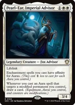 NM Pearl-Ear, Imperial Advisor, MTG, Strixhaven Commander, Magic, 160