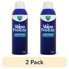  2 pack Vicks VapoFreeze Topical Pain Relief Spray, Menthol Pain Reliever, 3 oz