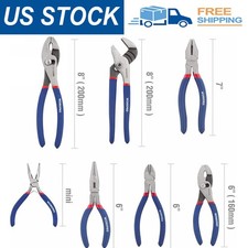 Workpro 7-piece Pliers Set Drop Forged Polished Steel For Diy Home Use Usa
