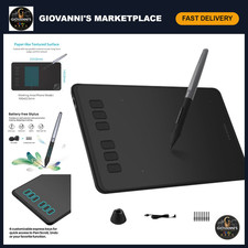 6x4 Inch Drawing Tablet with 8192 Pen Pressure Sensitivity for Artists  Designe