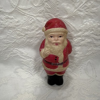 Vintage Santa Claus Celluloid 4  Tall Hiding Doll Toy Behind Back Patent Number