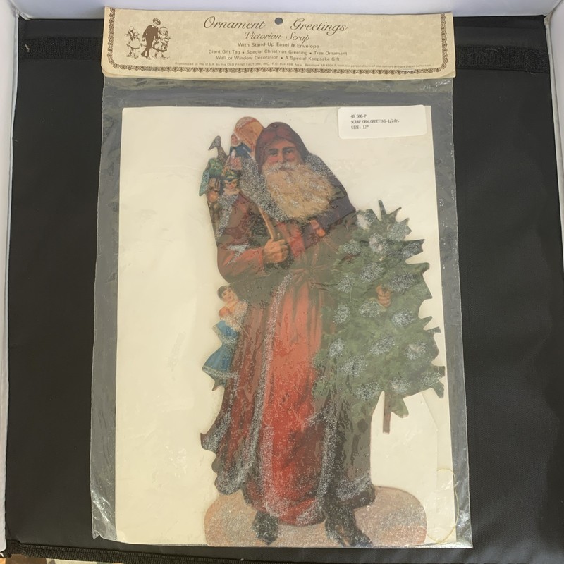 Vintage Victorian Repro Saint Nicholas Santa Card Stock Die Cut Stands  Christma
