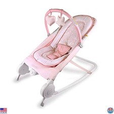 Summer Infant 2-in-1 Bouncer  Rocker Duo Pink Convenient and Portable Rocker