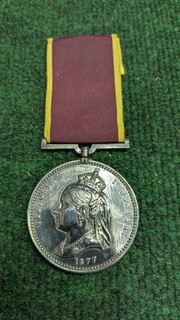 1877 Impress of India Medal Queen Victoria British UK