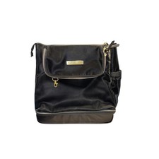 Petunia Pickle Bottom Boxy Backpack Diaper Bag Glazed Faux Leather Gold Hardware