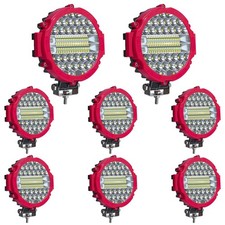 Round LED Off Road Lights, 8PCS 7 Inch 201W Led Light Pods 21000LMS Trucks Tr...
