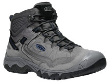 KEEN Targhee IV Mid Waterproof Hiking Boots for Men - Steel Grey/Coronet Blue -