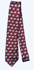 Vineyard Vines Boys Necktie Christmas Tree on Woody Station Wagon 100 Silk