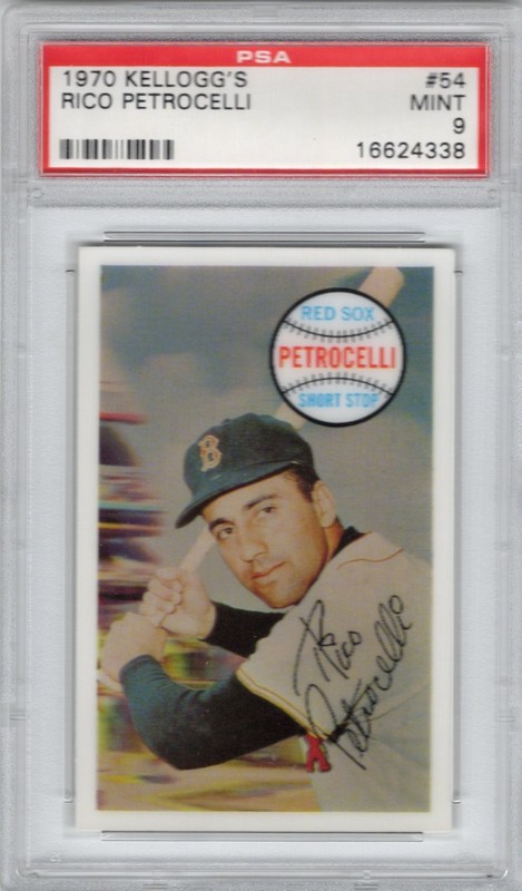 1970 Kellogg's Set-Break # 54 Rico Petrocelli PSA 9 MINT Red Sox