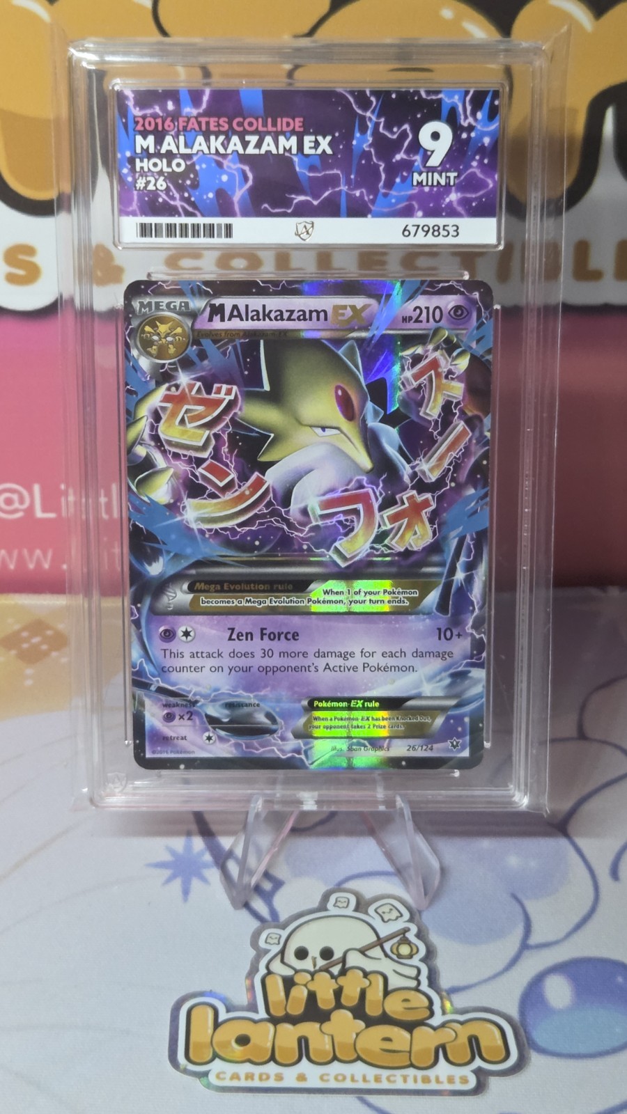 M Alakazam EX 26/124 XY Fates Collide Pokemon TCG ACE Grade 9 Mint