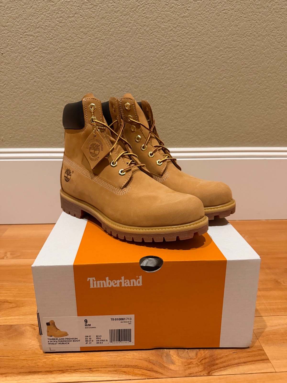NEW Authentic Timberland 6 Inch Boot Wheat Premium Waterproof Men's Sz 6-12