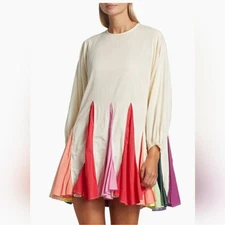 Rhode Resort Ella Mini Colorful Pleated Hem Dress