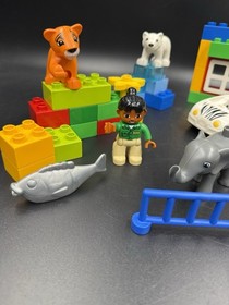 Lego Duplo My First Zoo- Set #6136- Complete Giraffe Tiger Polar Bear Fish