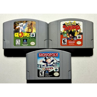 N64 Nintendo 64 Kids/Family bundle Video Game lot Works monopoly Pokémon Glover