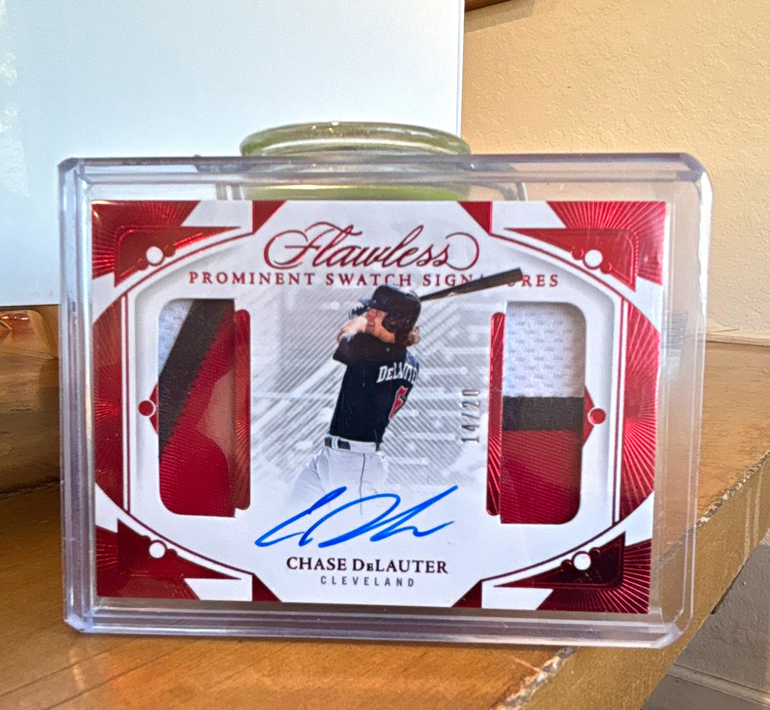 Panini 2024 Flawless Chase DeLauter Guardians RC Auto Patch PSS-CD Ruby /20