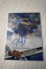 2017 Topps Chrome - Rookie Autographs Josh Smoker #RA-JS Blue Wave Refractor /75