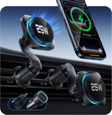 ESR Omnilock Qi2.2 25W Certified Magsafe Car Mount Charger with Cryoboost | Phon