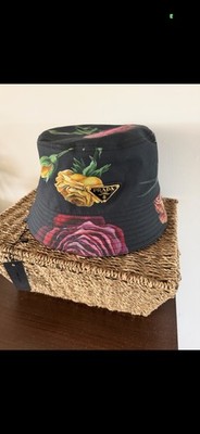 Prada Floral-Print Reversible Bucket Hat Size-M / 1HC137/ BRAND NEW WITH TAGS 