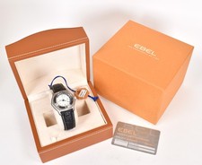 Ebel Voyager Men's Watch Steel 9124341 Quartz with Leather Strap