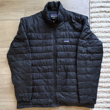 Patagonia Men s Black Puffer Jacket Full Zip Stand-Up Collar XL